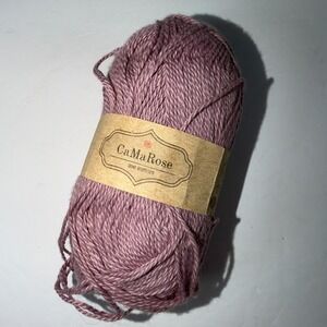 CaMaRose Pimabomuld Cotton Yarn Lot of TWO Skeins Rose Pink Pima Cotton Discont.